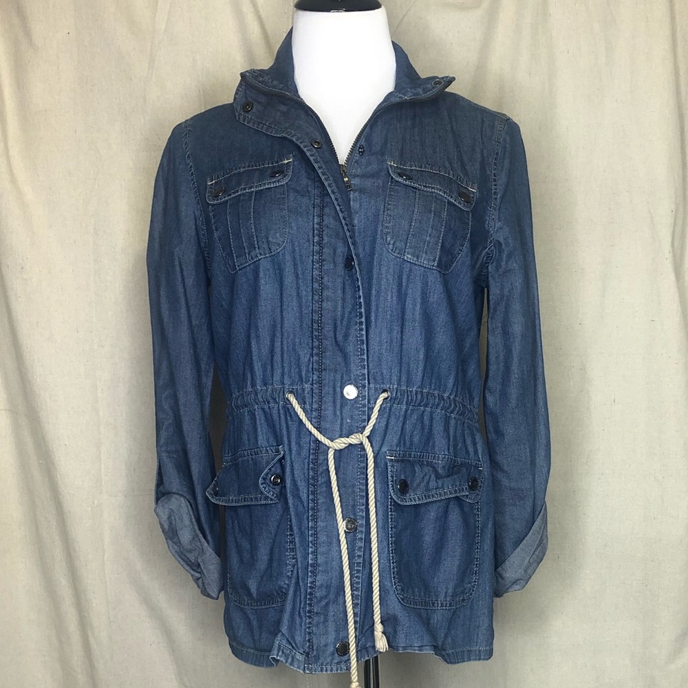 Light denim jacket.